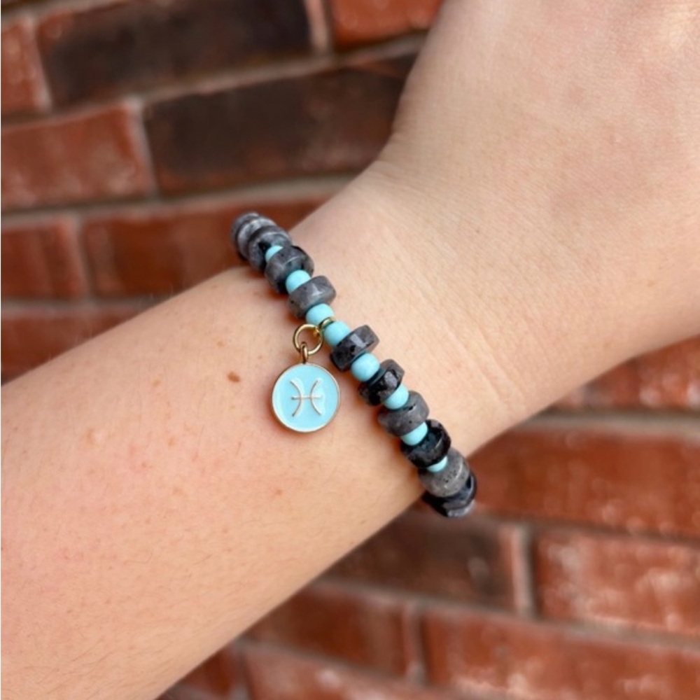 Pisces Labradorite Handmade Beaded Bracelet